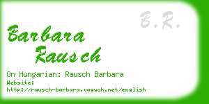 barbara rausch business card